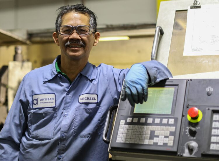 Artisan technician commissioning equipment